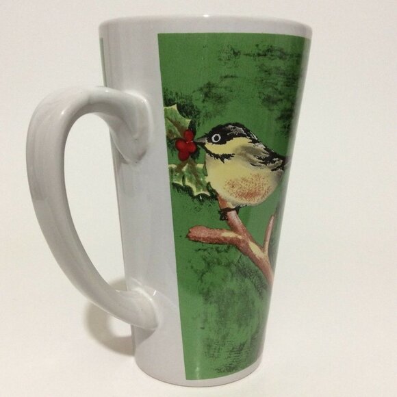COFFEE Mug Tall Cup Snowman Bird Design 16 Oz - Picture 6 of 12